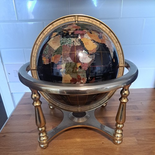 Gemstone world globe - gemstone,