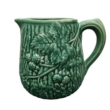 Shorter majolica jug - majolica,
