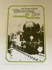 Watercress Line 1981 Timetable