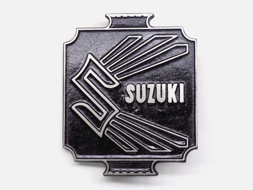 Vintage suzuki badge x - suzuki, 4-1/2"