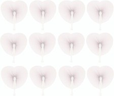 12x HEART PAPER FOLDING HAND FANSParty Bag Summer Filler Wedding Fan Favours UK