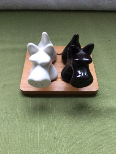 Scottie dog salt - and, pepper