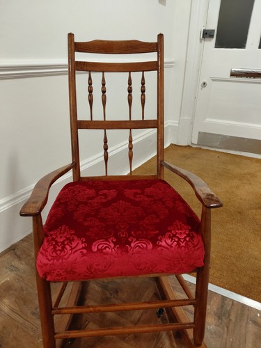 Wood rocking chair with arms - with,