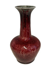 Cobridge Stoneware Vase Sang De Boeuf Height 15.5cm