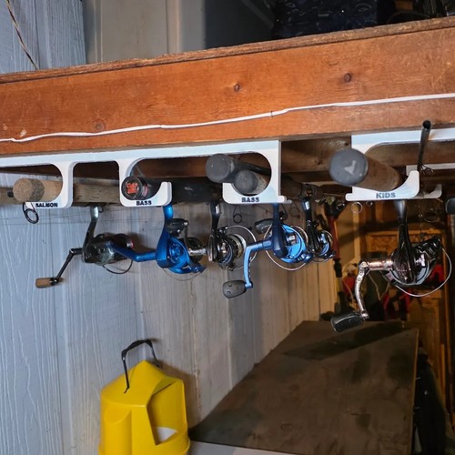 Ceiling wall mount fishing - wall, rod