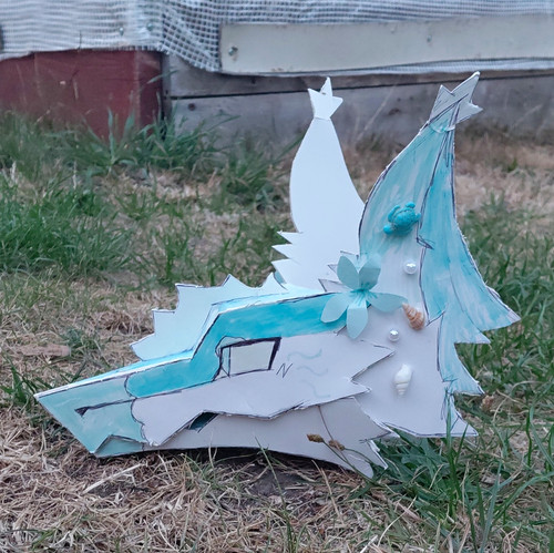 Handmade paper dragon puppet - handmade,