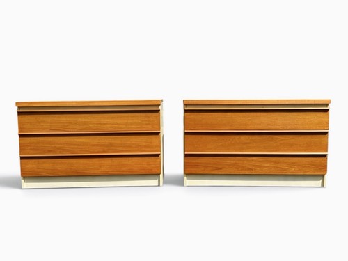 Pair teak bath cabinet - pair,
