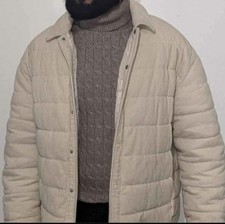 Mens Cream Corduroy Winter