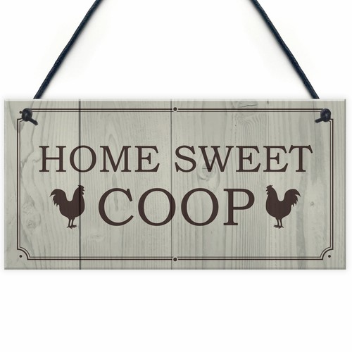 Funny chicken sign home sweet - sign,