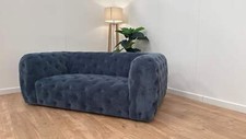 Sofology The Venezia 2 Seater Sofa - Fabric - Relaxed Chenille Denim