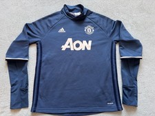 Boys Adidas Blue Man Utd Top Age 11-12 Yrs 