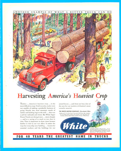 White truck cleveland lumber - white,