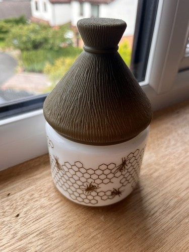 Vintage white milk glass - vintage, honey