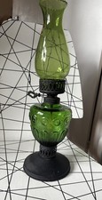 Vintage Green Glass Oil or