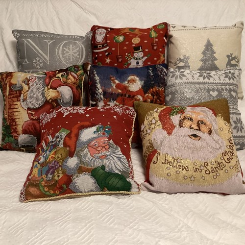 Christmas tapestry cushion - christmas,