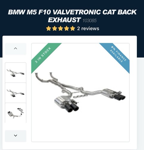 Bmw f10 valvetronic cat - m5,