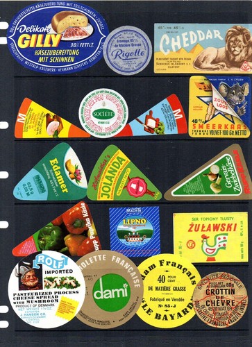 Cheese labels all different