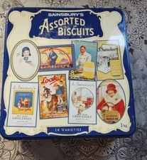Old Sainsburys Assorted Biscuit Tin 1999