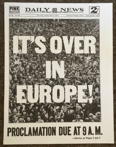Ww2 1945 poster newspaper - ww2,