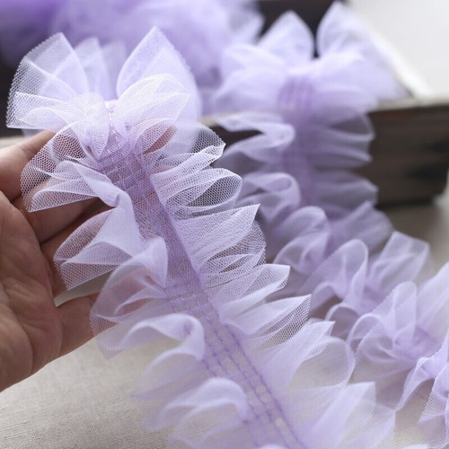 Yards ruffled lace trim - yards, mesh