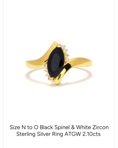 Black spinel zircon vermeil - spinel, &