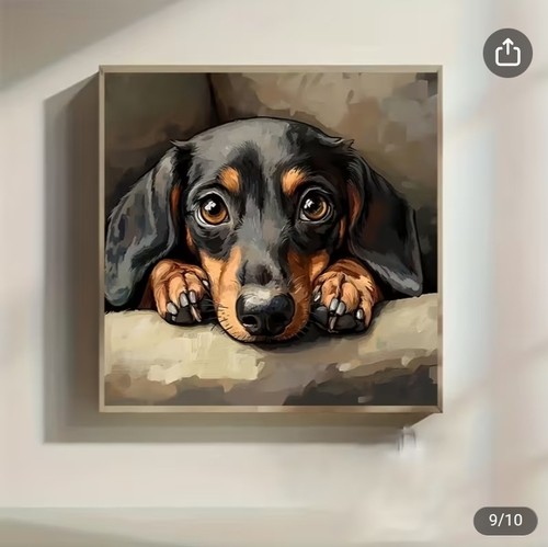 Black dachshund diamond art - dachshund,