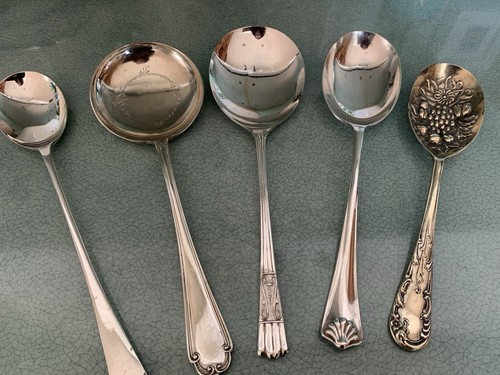Silver plated spoons - silver,