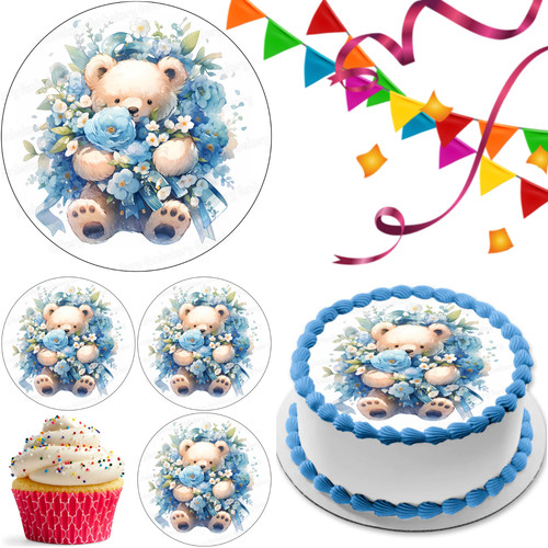 Teddy bear cake topper - teddy,