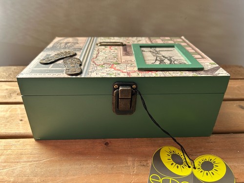 Green wooden storage - wooden, with