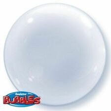 QUALATEX 20"/24" DECO BUBBLE BALLOON CLEAR QUALATEX HELIUM AIR BIRTHDAY PARTY