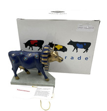 Cow Parade Tutancowmon 9126 Cow with Stand Original Box & Tag Collectors
