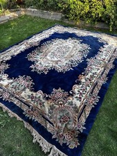 Antique carpet  Rug 9ft x 12ft – 150 Years Old – Vintage – Restoration Needed