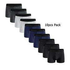 10Pcs Pack Men Panties Solid