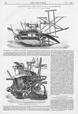 SAMUELSON & CO Banbury New Low-Down Harvester Antique Print 1894
