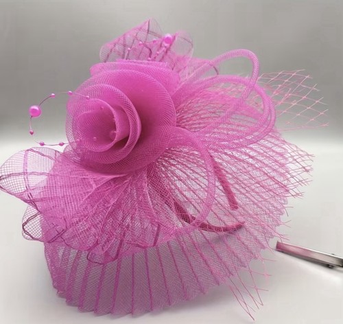 Pink fascinator - pink,
