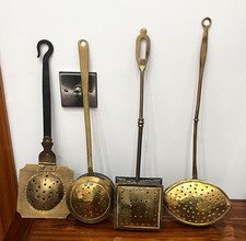 4 ANTIQUE BRASS CHESTNUT