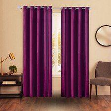 Ultra Soft Eyelet Curtains Fully Lined Two Panels