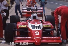 ZAKSPEED 871 MARTIN BRUNDLE PIT LANE F1 35MM SLIDE BRITISH GP 1987 TRANSPARENCY