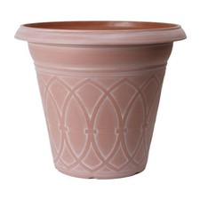 Terracotta Style Garden Planter, Durham 44cm Pot, Cloudy Finish, with Drainage