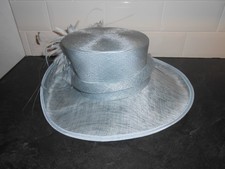 Gwyther-Snoxells My Hats Silver Blue Hat Feathers Wedding Special Occasion