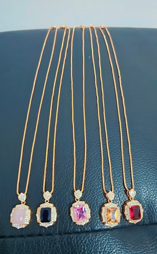 Yellow gold plated multicolour - yellow,
