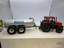Britain's Ertl Case Farm Tractor And Slurry Tanker With Boom Some Wear Good