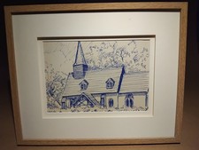 Original framed sketch by
