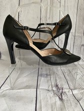 Hispanitas black leather t bar