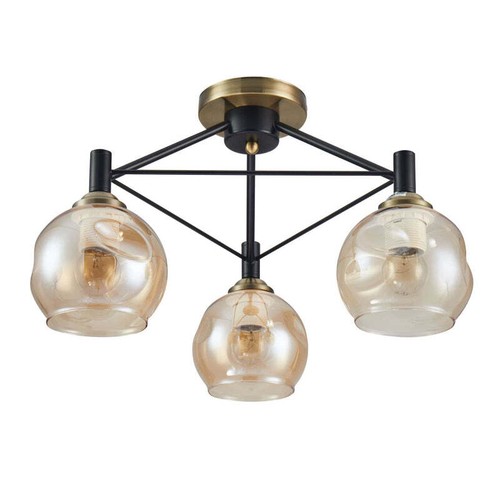 Amber bell glass black - amber,