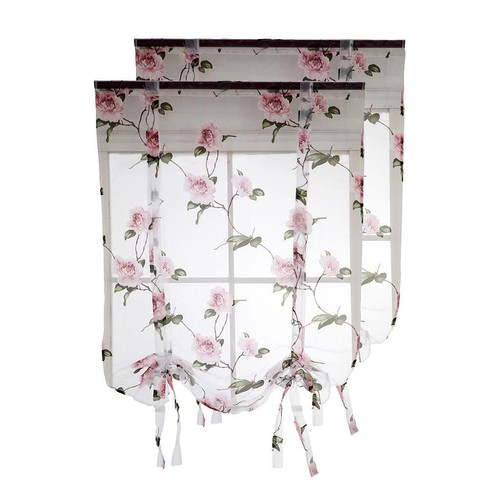 Flower design window tiers - window,