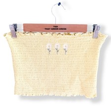 Ladies Yellow Strapless Top