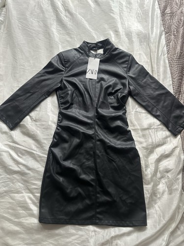 Zara bnwt black faux - black, leather