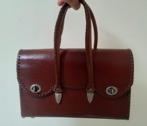 Vintage 1940 50s brown leather - vintage,