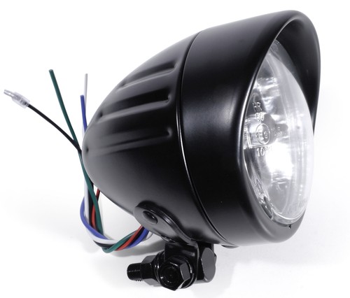 Headlight black clear - 4",